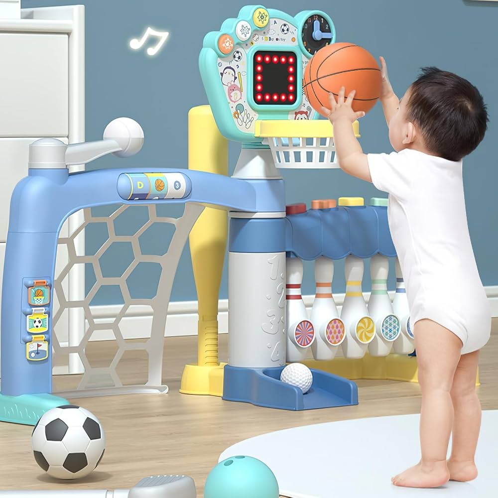 Amazon.co.jp: Losbenco 幼児用バスケットボールフープ 高さ調節